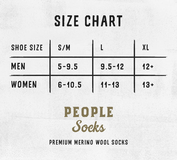 People Socks Size Chart