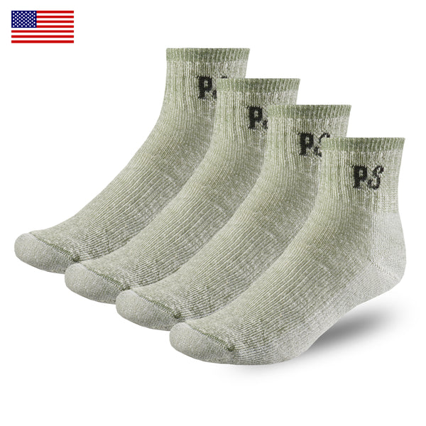 Below Zero Quarter, American Made Merino Wool Socks